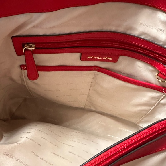 NWOT Michael Kors Scarlet Red Tote Bag - Picture 12 of 13